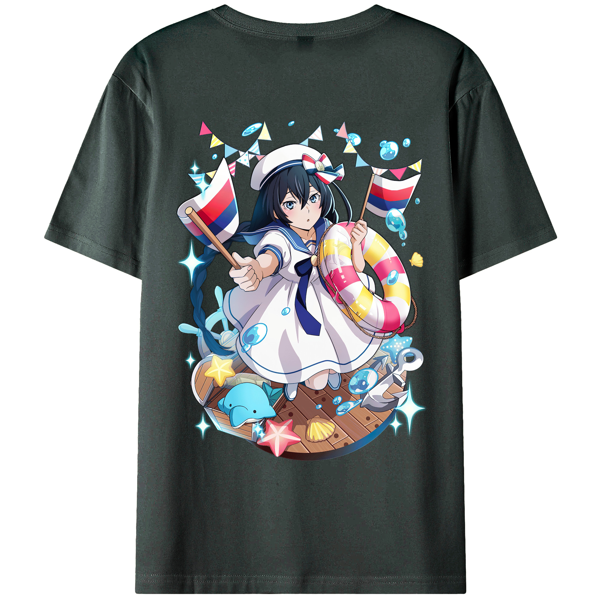 （画像用） 文豪ストレイドッグス Bungo Stray Dogs 綿100％ メンズ半袖Tシャツ（バックプリント） 通気性